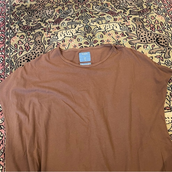 C2H4 Brown Oversized T-Shirt Size L - Picture 5 of 6